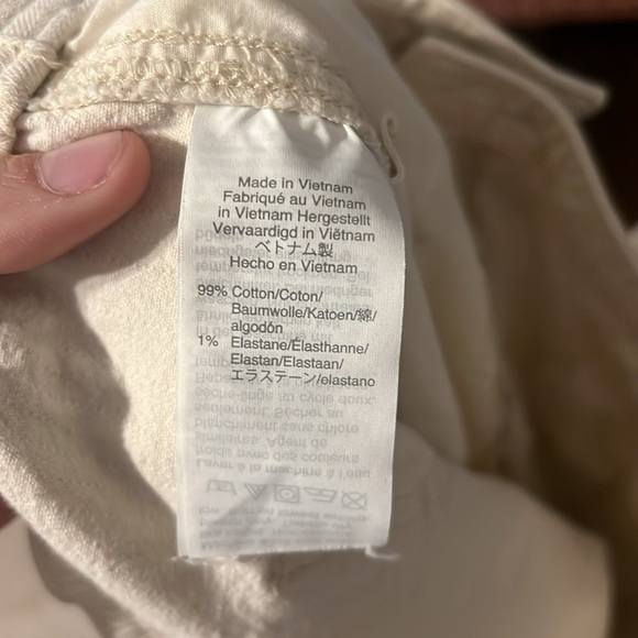 WOMENS MADEWELL BAGGY WIDE LEG PANTS SIZE MEDIUM COLOR CREAM - Picture 4 of 5